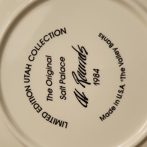 Limited Edition Utah Collector Plate The Original Salt Palace 1984 Vintage - Picture 4 of 4
